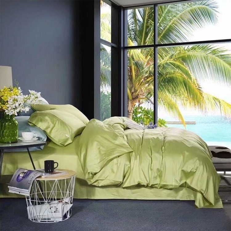 Factory Supply Custom Solid Color Woven 300T Bamboo Fiber Home Textile Fabric