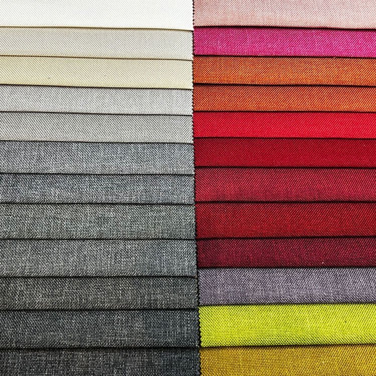 700D Home Deco Linen Look Fabric Sofa Fabric Furniture Upholstery Polyester Linen Fabric For Sofa