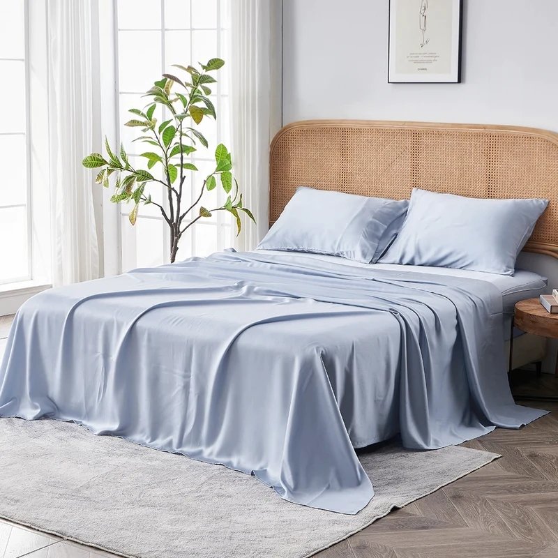 100% Organic Bamboo fabric eco friendly bedding sheet set Cooling Bedding set Duvet cover with Pillowcase