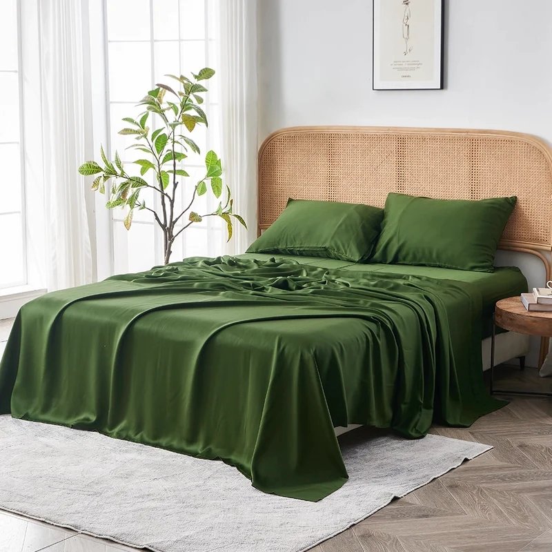 100% Organic Bamboo fabric eco friendly bedding sheet set Cooling Bedding set Duvet cover with Pillowcase