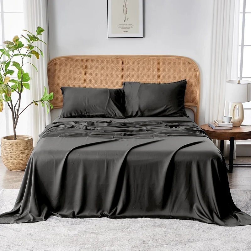 100% Organic Bamboo fabric eco friendly bedding sheet set Cooling Bedding set Duvet cover with Pillowcase