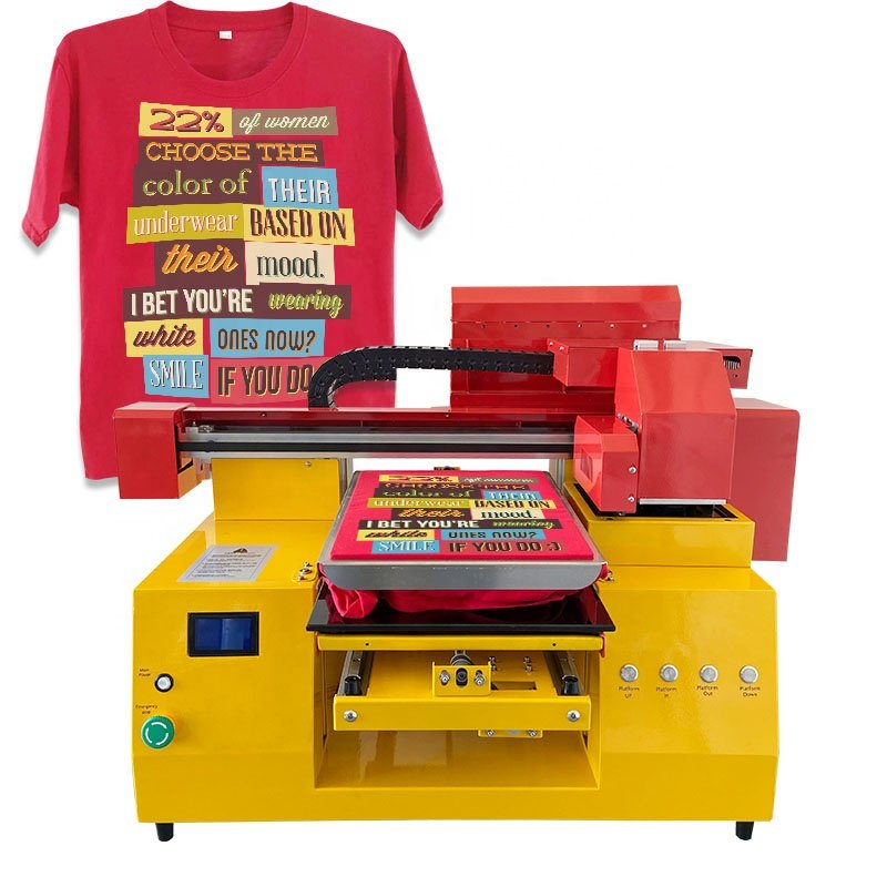 Newest Version 100% New Double Heads Cmyk+W Best Digital Garment Printer A1 A2 A3 Garment Printing Machine