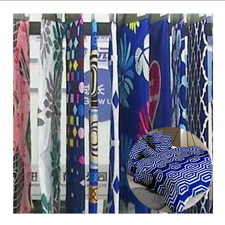 High quality 240cm 70 gsm pigment 100% polyester print microfiber bedding fabric for home textile
