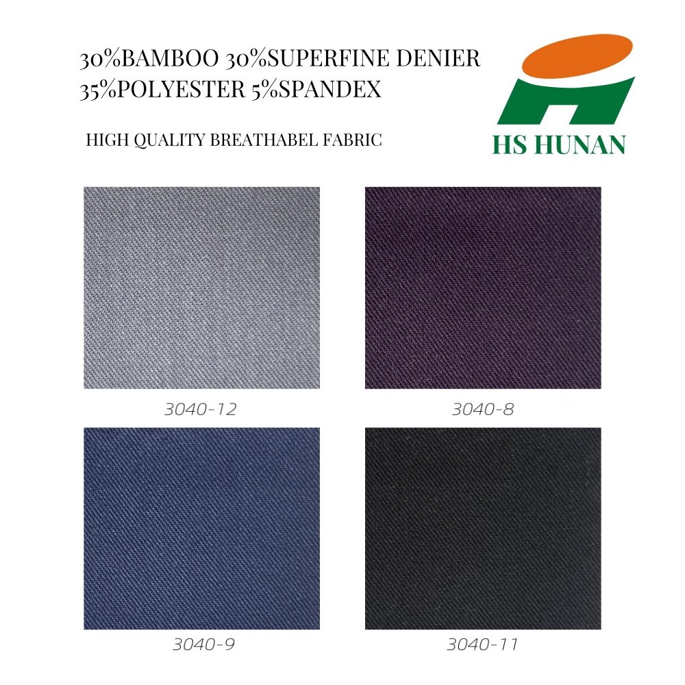 2024 Factory direct sale superfine denier liquid ammonia wrinkle free spandex polyester bamboo fibre formal fabric for men shirt