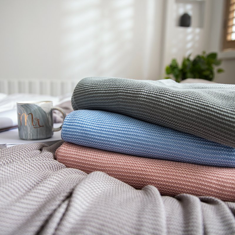 SDL 100% bamboo fiber knitted blanket OEM factory direct sale custom logo soft customized high quality throw blanket for summer