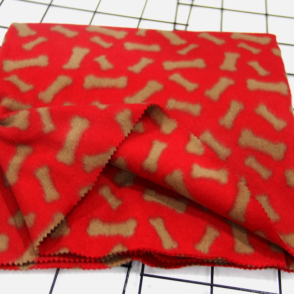 Factory Wholesale Custom Printed 100% Polyester Double Sided Faced Velvet Fabric for Pet Fabric or Home Furnishings