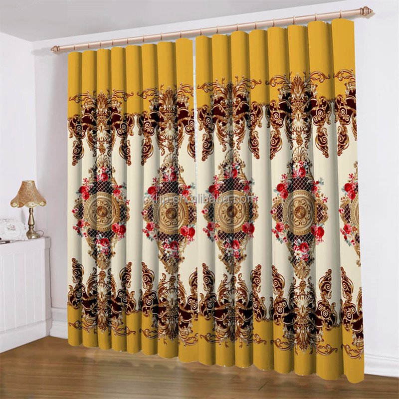 Indonesia market print 100 polyester fabric for curtain 3d bedding set price