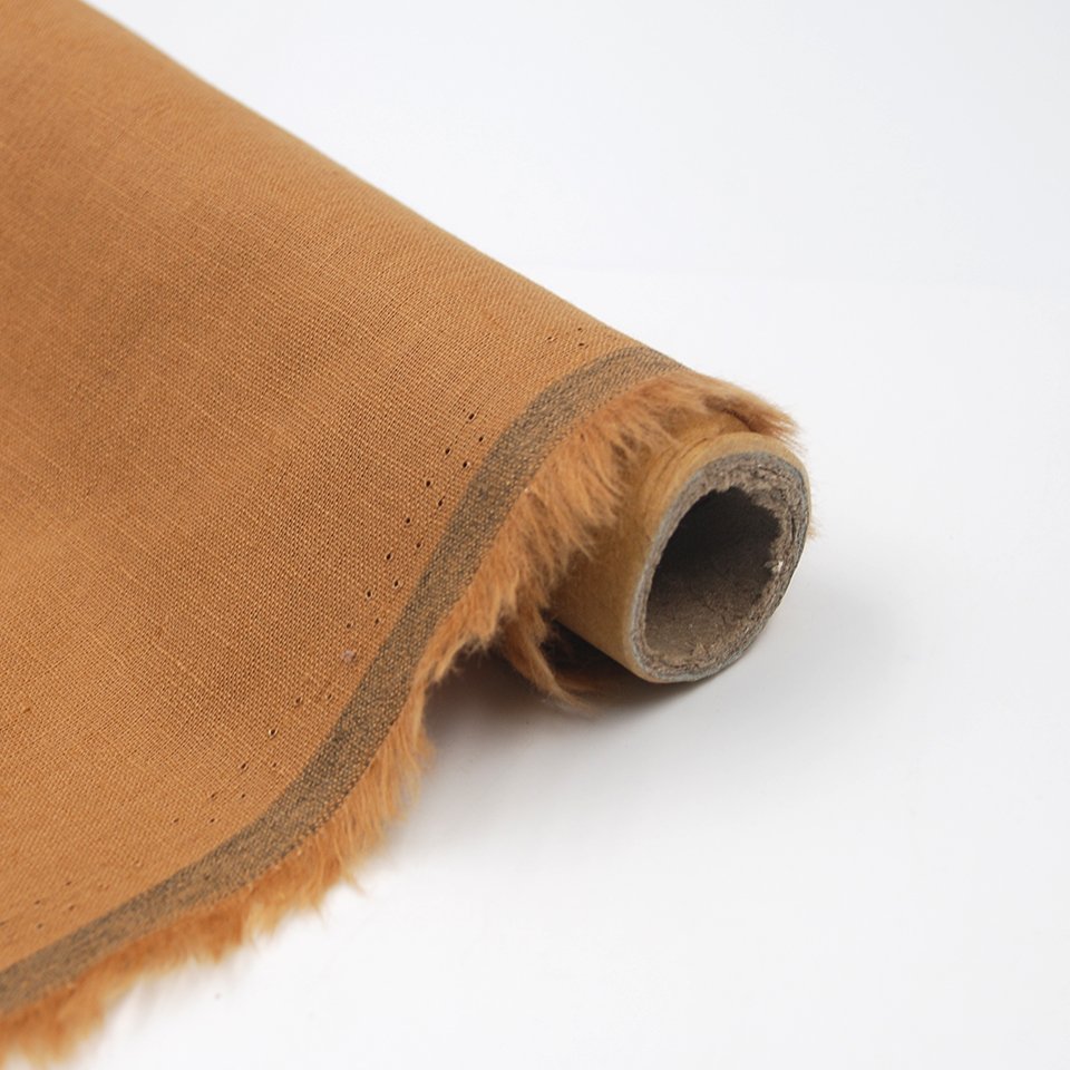 Wholesale high Quality italian plain dyed 55% linen 45% cotton blend fabric for dress clothing
