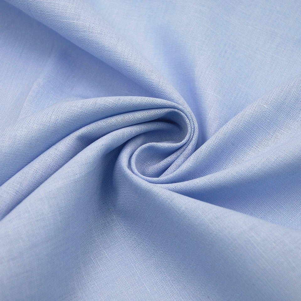Wholesale high Quality italian plain dyed 55% linen 45% cotton blend fabric for dress clothing