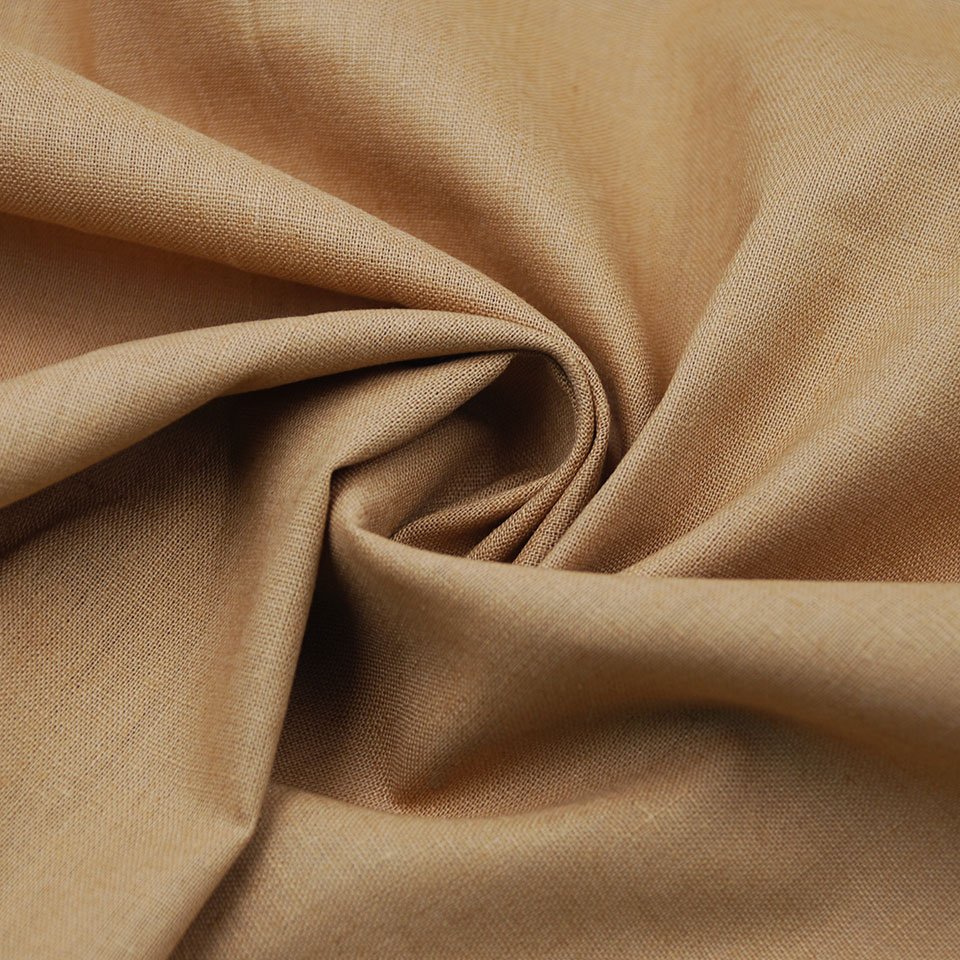 Wholesale high Quality italian plain dyed 55% linen 45% cotton blend fabric for dress clothing