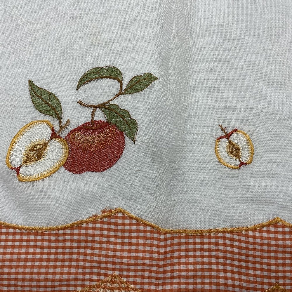 Linen Slub Hemp Embroidery Drapes Kitchen Curtain Fabric