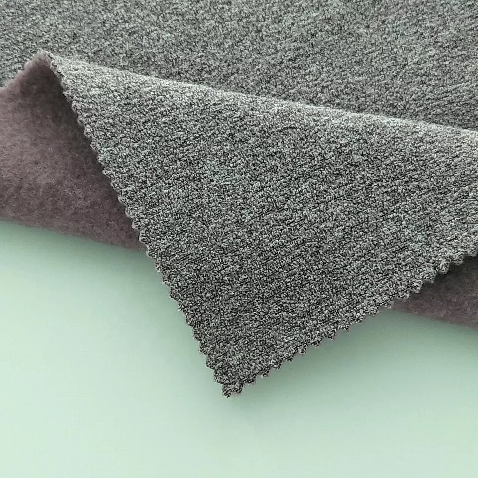 Plain Dyed 80%Polyester 20%Cotton One Side Brushed Fleece Fabric For Garment
