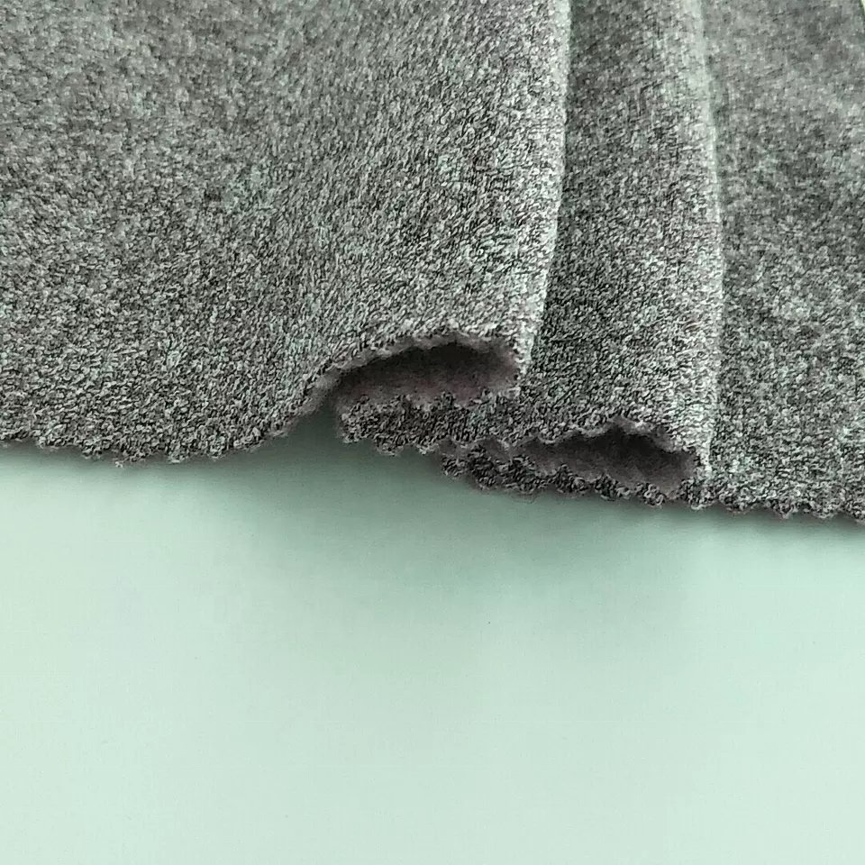 Plain Dyed 80%Polyester 20%Cotton One Side Brushed Fleece Fabric For Garment