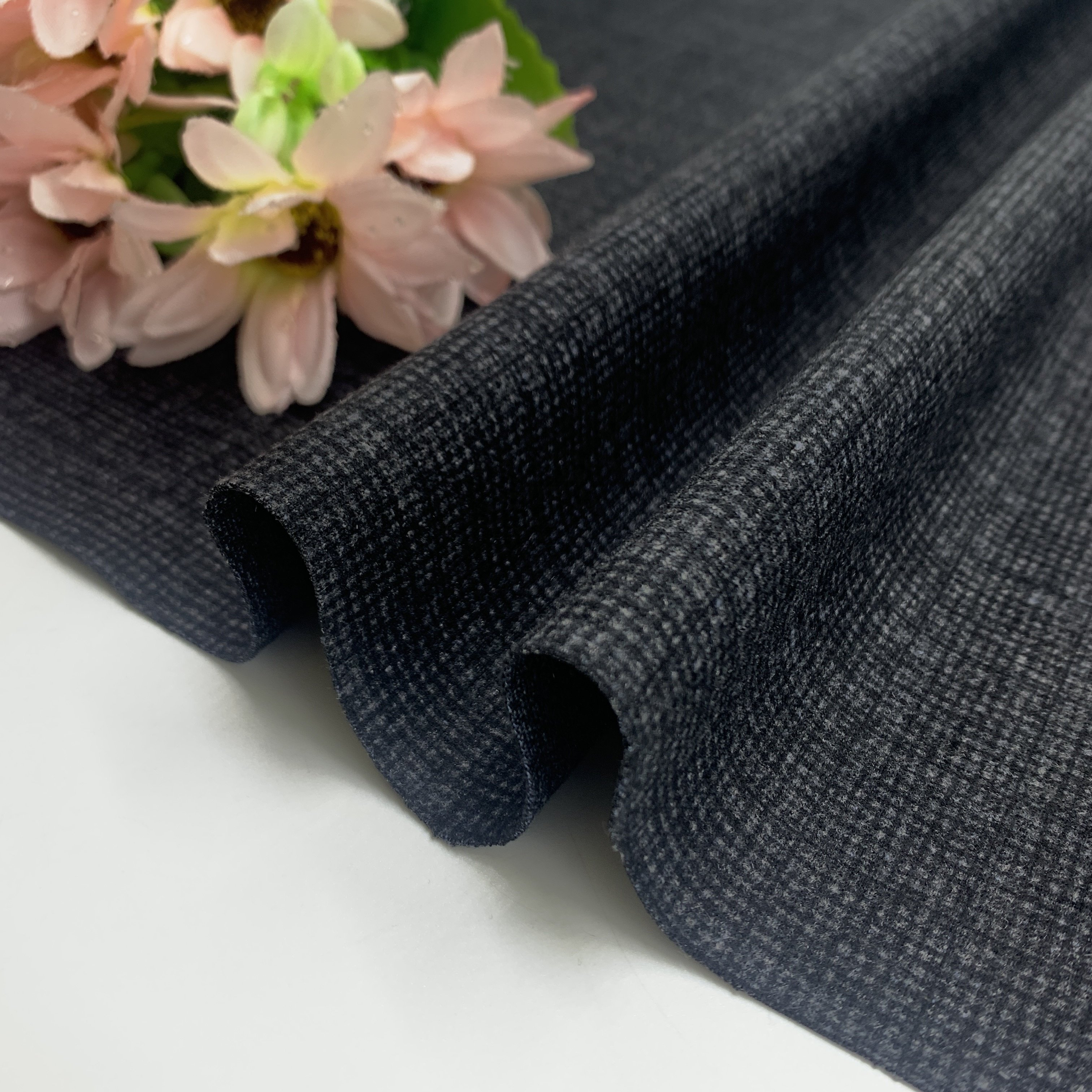 INDIAN FABRIC Ponte de Roma Wholesale R 55% T40% SP 5% ab yarn melange fabric Custom ponte di roma fabric manufacturers