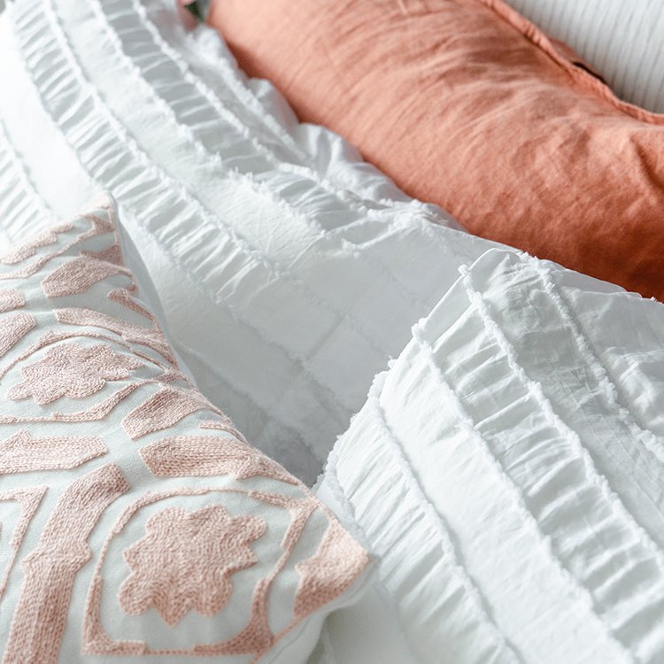 White sheet set clipped jacquard duvet cover sets bedding linen bedding sets duvet cover