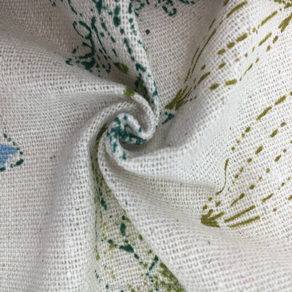 Wholesale Wrinkle Free Irish Digital Print Linen Fabric Printed Linen Jersey Fabric