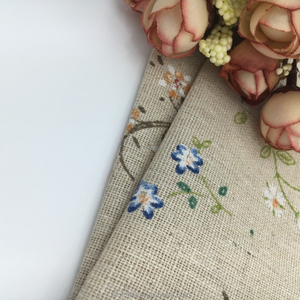 Wholesale Wrinkle Free Irish Digital Print Linen Fabric Printed Linen Jersey Fabric