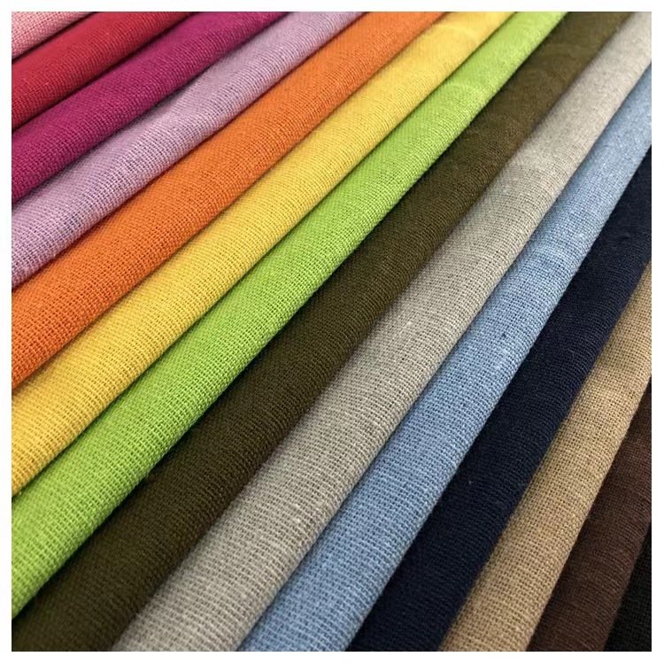 Factory Wholesale Linen Cloth cotton linen tablecloth curtain photo background fabric sofa fabric handmade fabric cloth for DIY