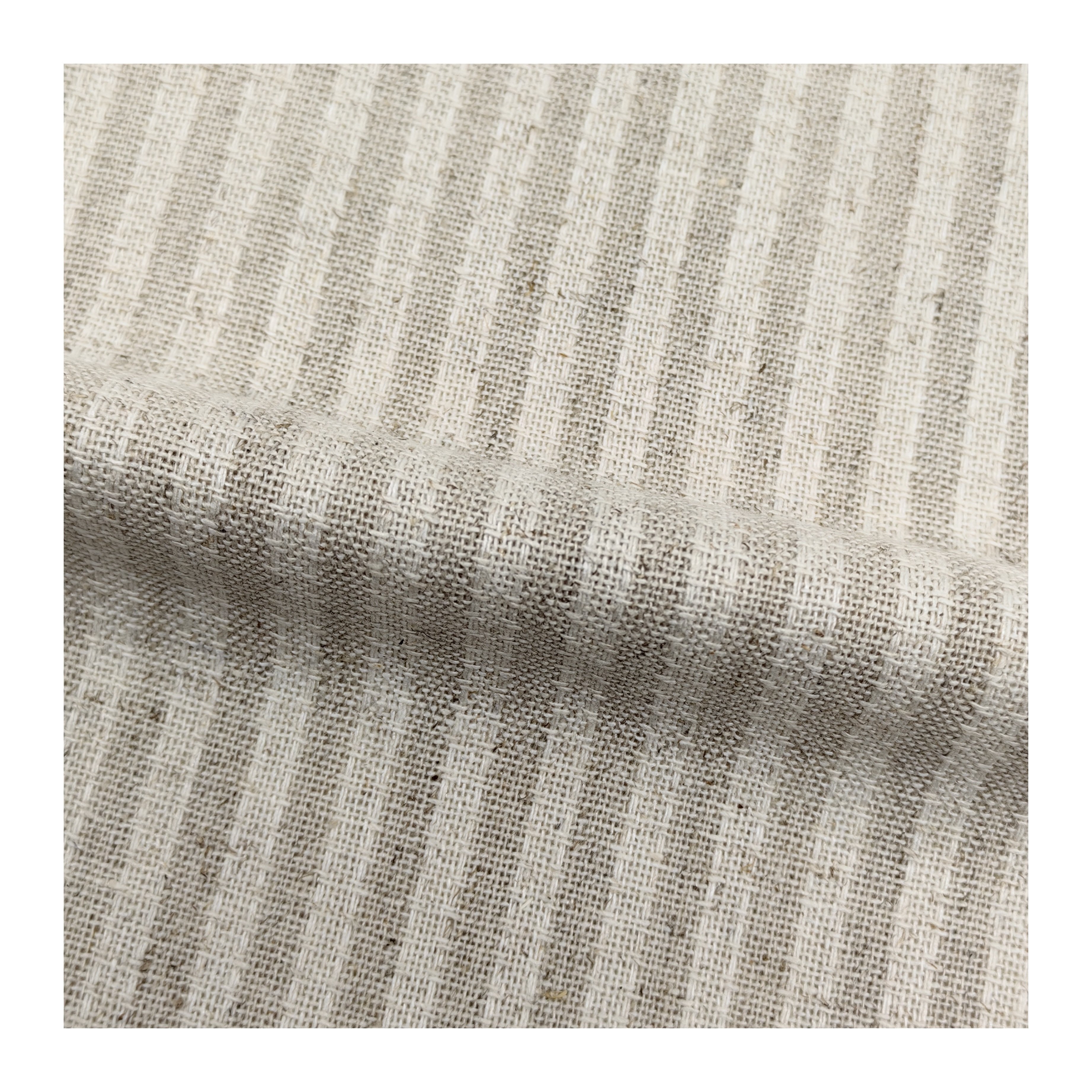 China Design natural Linen Fabric stripe Woven Fabric 85%Rayon 15% Linen Plain eco-friendly fabric for clothing