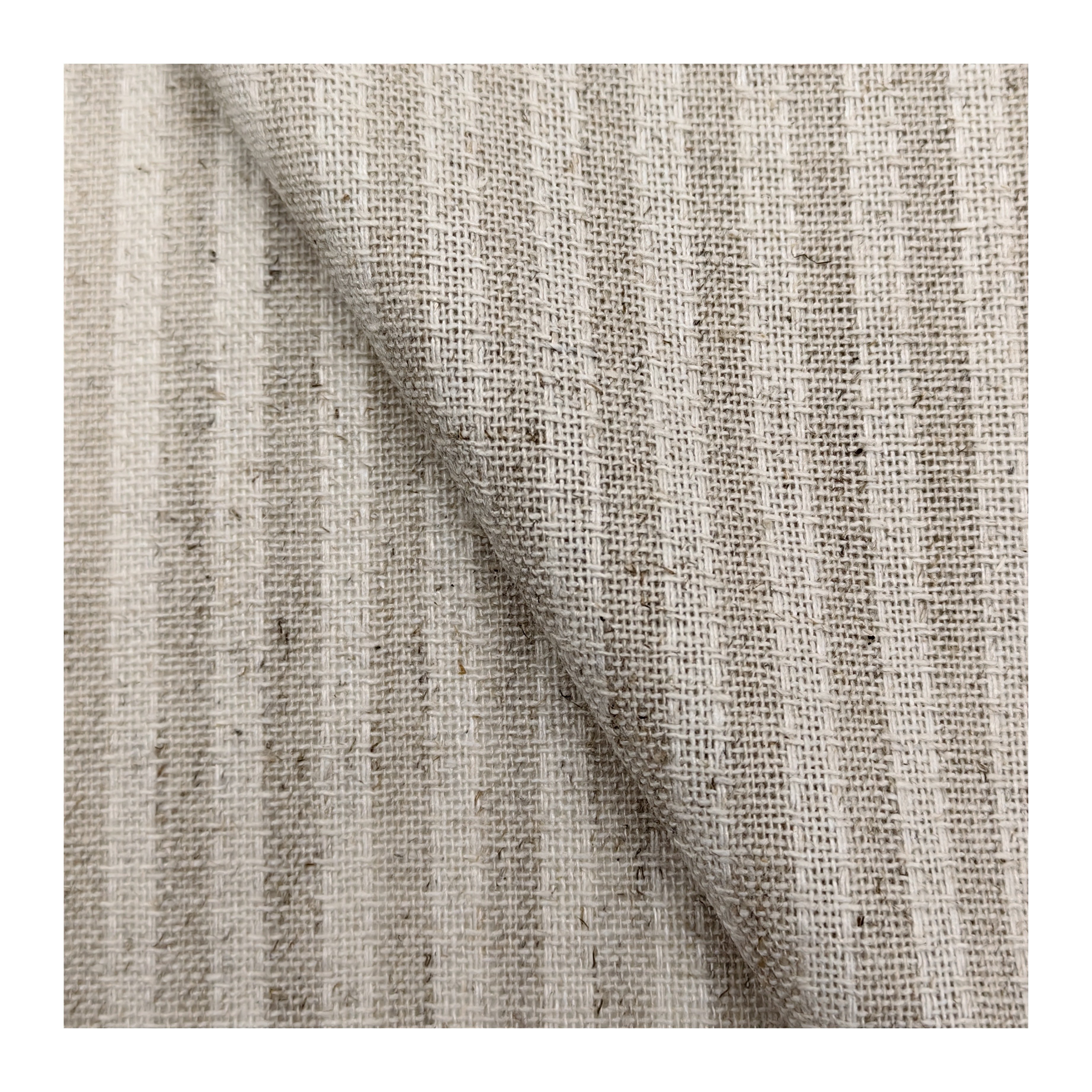 China Design natural Linen Fabric stripe Woven Fabric 85%Rayon 15% Linen Plain eco-friendly fabric for clothing