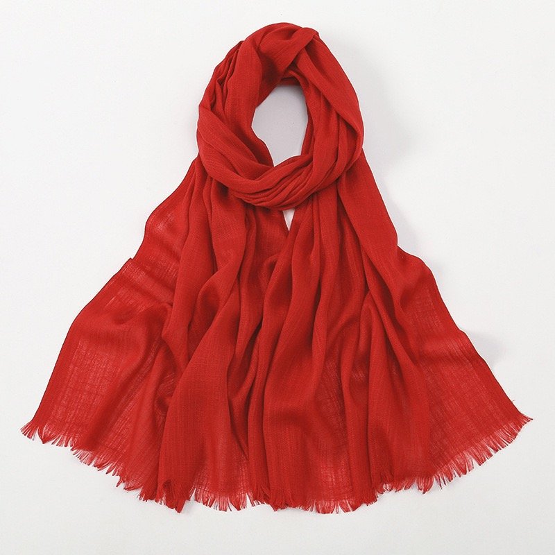 Wholesale Mixed Color Fashionable Soft Modal Muslim Headscarf High Quality Ultra-Fine Fiber Women's Shawl Ethnic Scarves