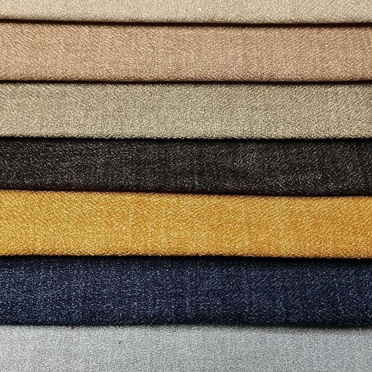 Home Deco Living Room Sofas Fabric Imitation Linen Like Polyester Yarn Linen Textile Upholstery Sofa Linen Look
