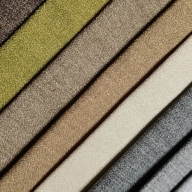 Home Deco Living Room Sofas Fabric Imitation Linen Like Polyester Yarn Linen Textile Upholstery Sofa Linen Look