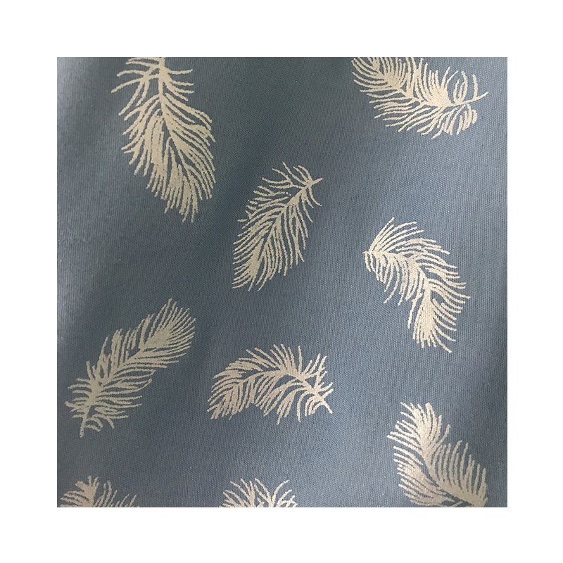 The most popular feather pattern 100% polyester dyed and embossed bed linen fabric
