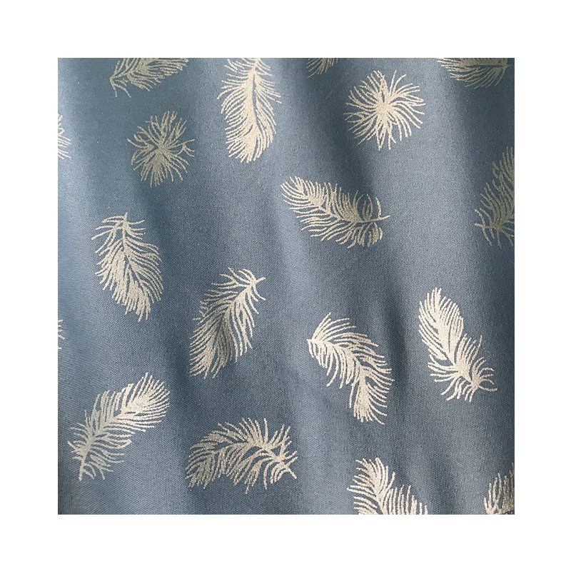 The most popular feather pattern 100% polyester dyed and embossed bed linen fabric