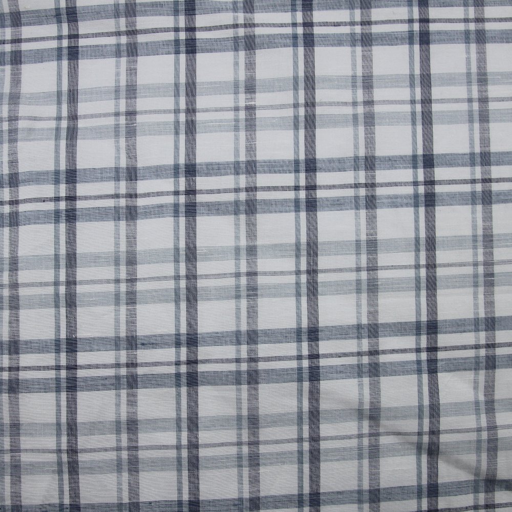 High Quality Low MOQ Linen Cotton Fabric Loose Yarn Dyed Plaid Fabric for Spring Summer Clothes