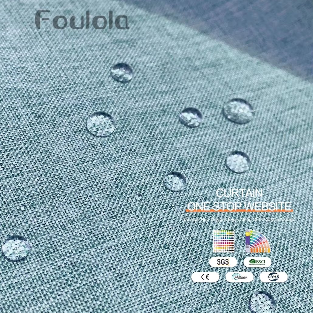 Factory Supply High Quality 100% Blackout Water Proof Curtain Fabric for Home for Hotel