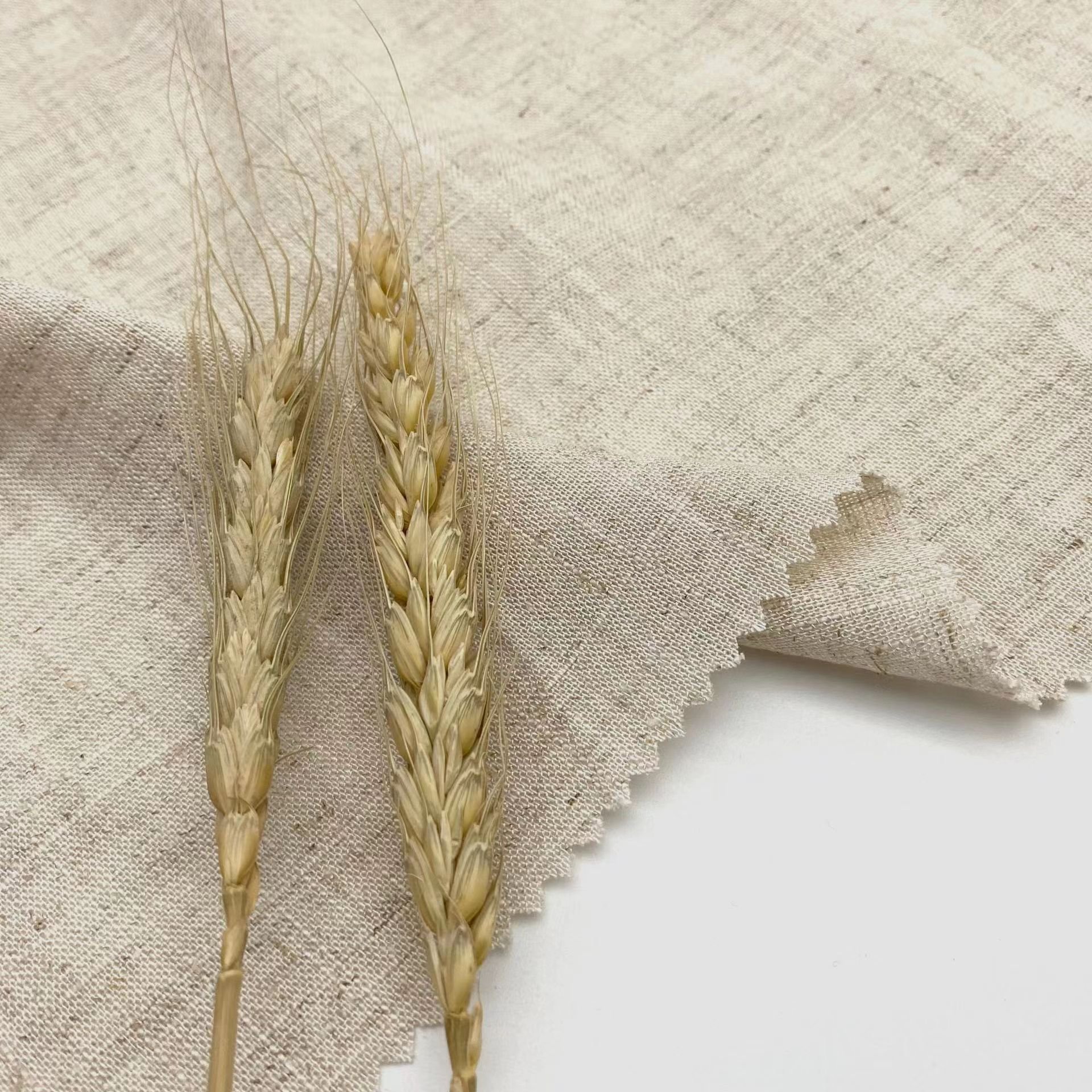 Designer fabric linen rayon blended slub fabric sand wash breathable soft durable plain fabric for garment