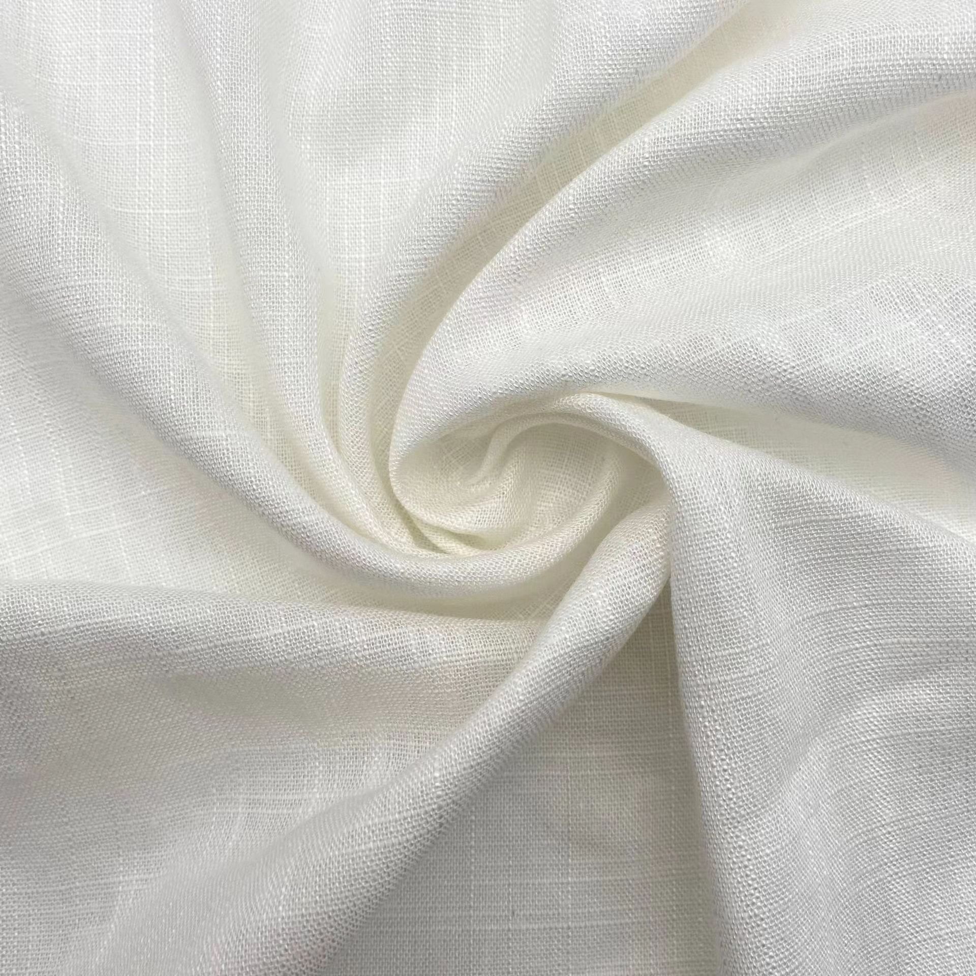 Designer fabric linen rayon blended slub fabric sand wash breathable soft durable plain fabric for garment
