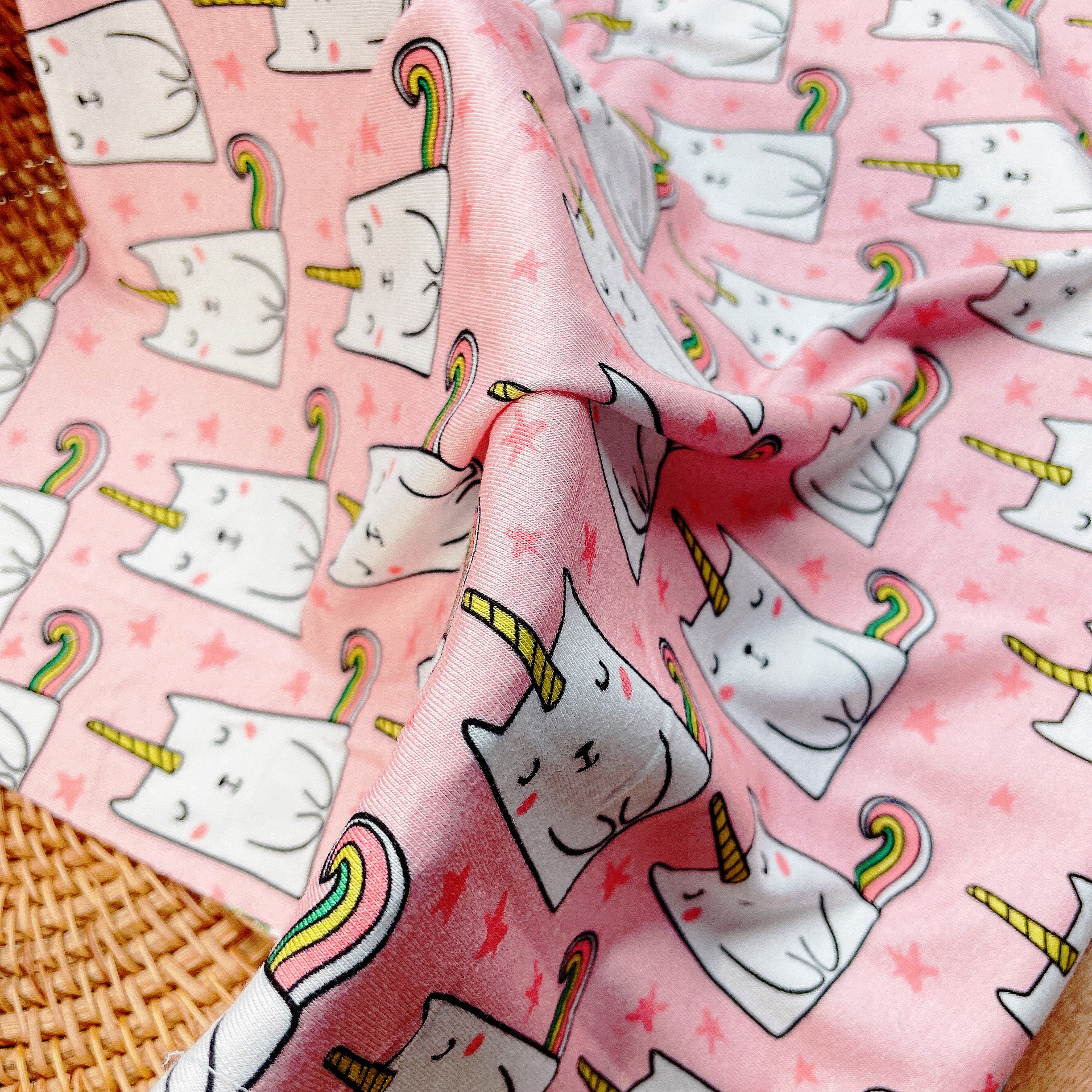 Custom Print Lycra Bamboo Fiber Fabric 95% Bamboo 5% Spandex Baby Jersey Bamboo Fabric