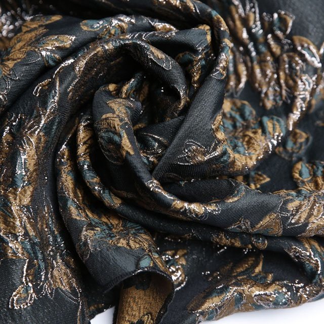 KEER Factory Custom Wholesale Wholesale ladies flower color jacquard brocade crepe fabric for party dress