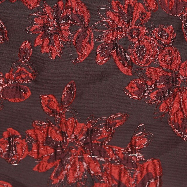 KEER Factory Custom Wholesale Wholesale ladies flower color jacquard brocade crepe fabric for party dress