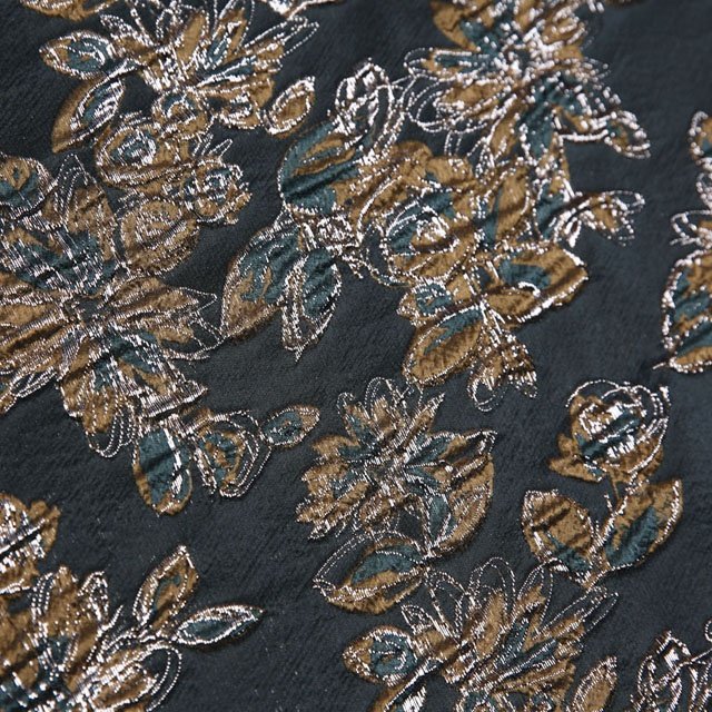 KEER Factory Custom Wholesale Wholesale ladies flower color jacquard brocade crepe fabric for party dress