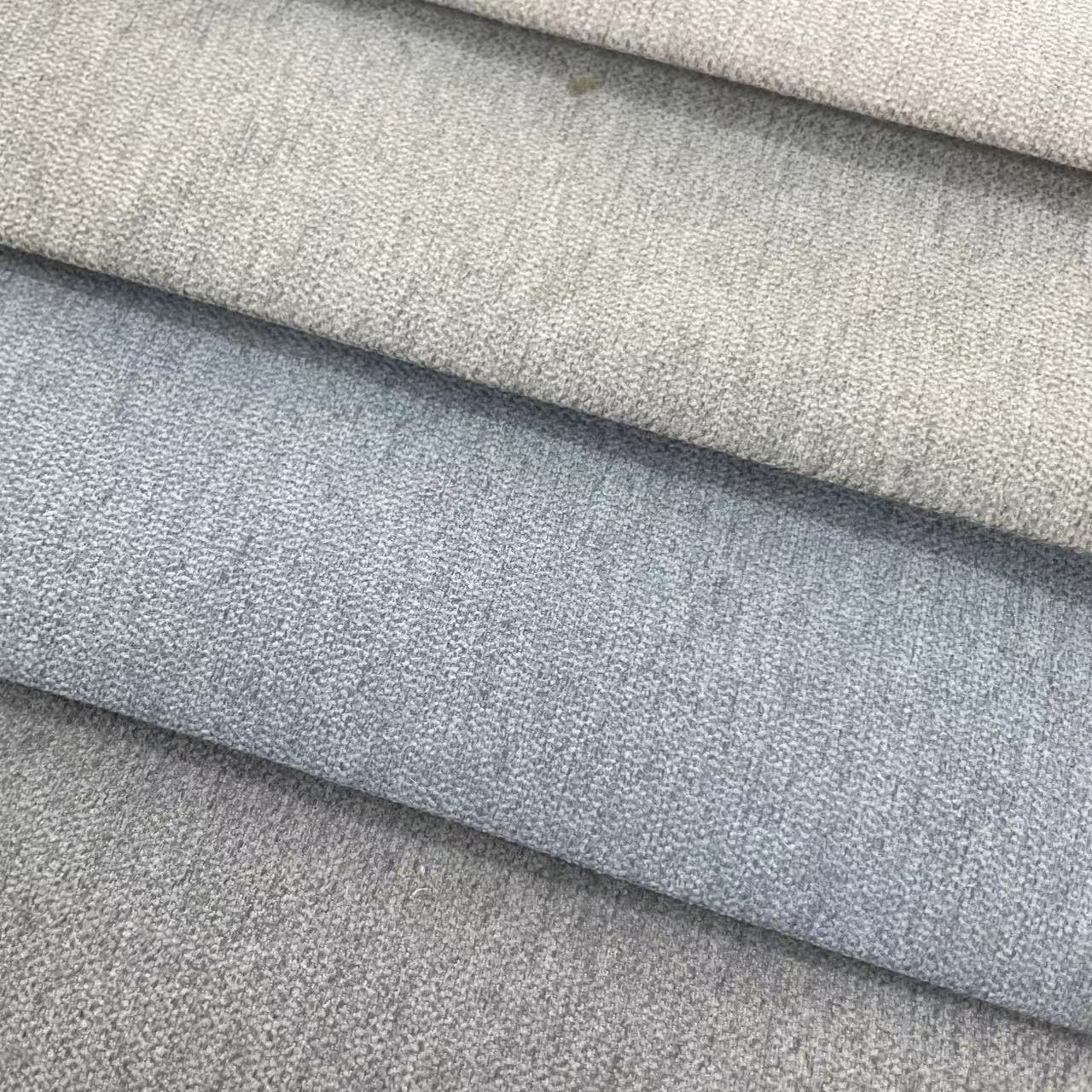 Flame Retardant Blackout Fabric Two Side Textured Linen Hotel Living Room 100% Blackout Curtain