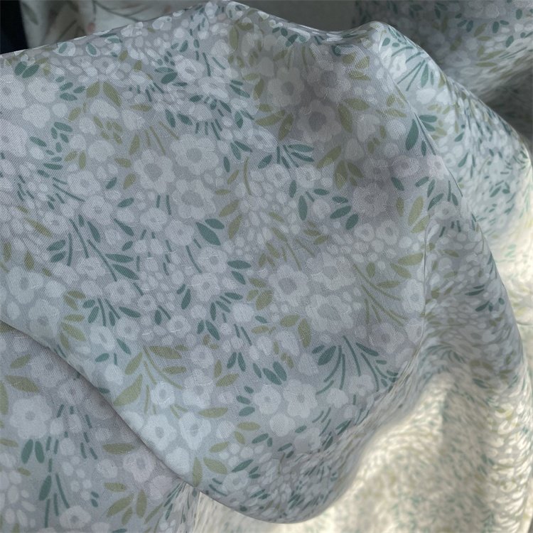 CLOTHING FABRIC GOOD SALE SUPER SOFT 2021 floral print fabric SATIN JACQUARD PAJAMA FABRICS FOR SLEEPING WEAR