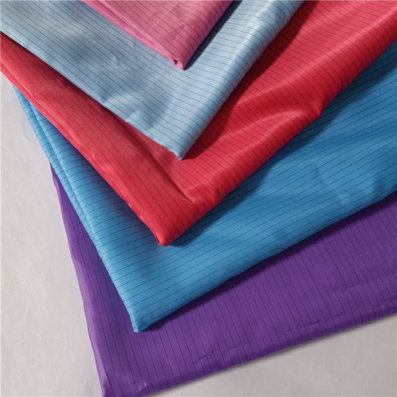 Strip Fabric Anti-static Polyester Conductive Wire Fabric Cleanroom ESD Protection Cloth for Industry Cleanfit