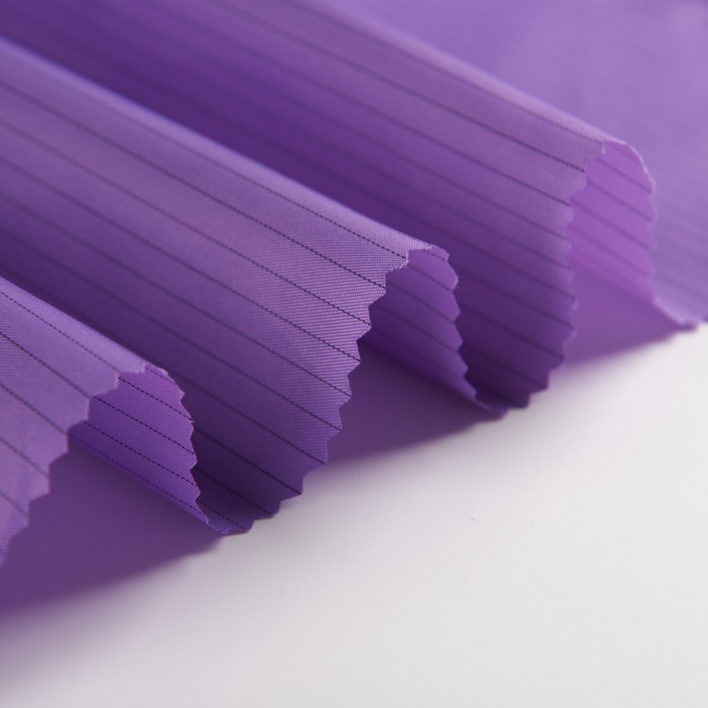 Strip Fabric Anti-static Polyester Conductive Wire Fabric Cleanroom ESD Protection Cloth for Industry Cleanfit