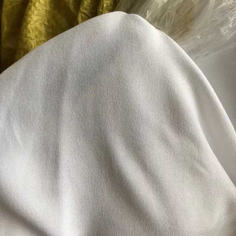 polyester microfiber brushed white fabric