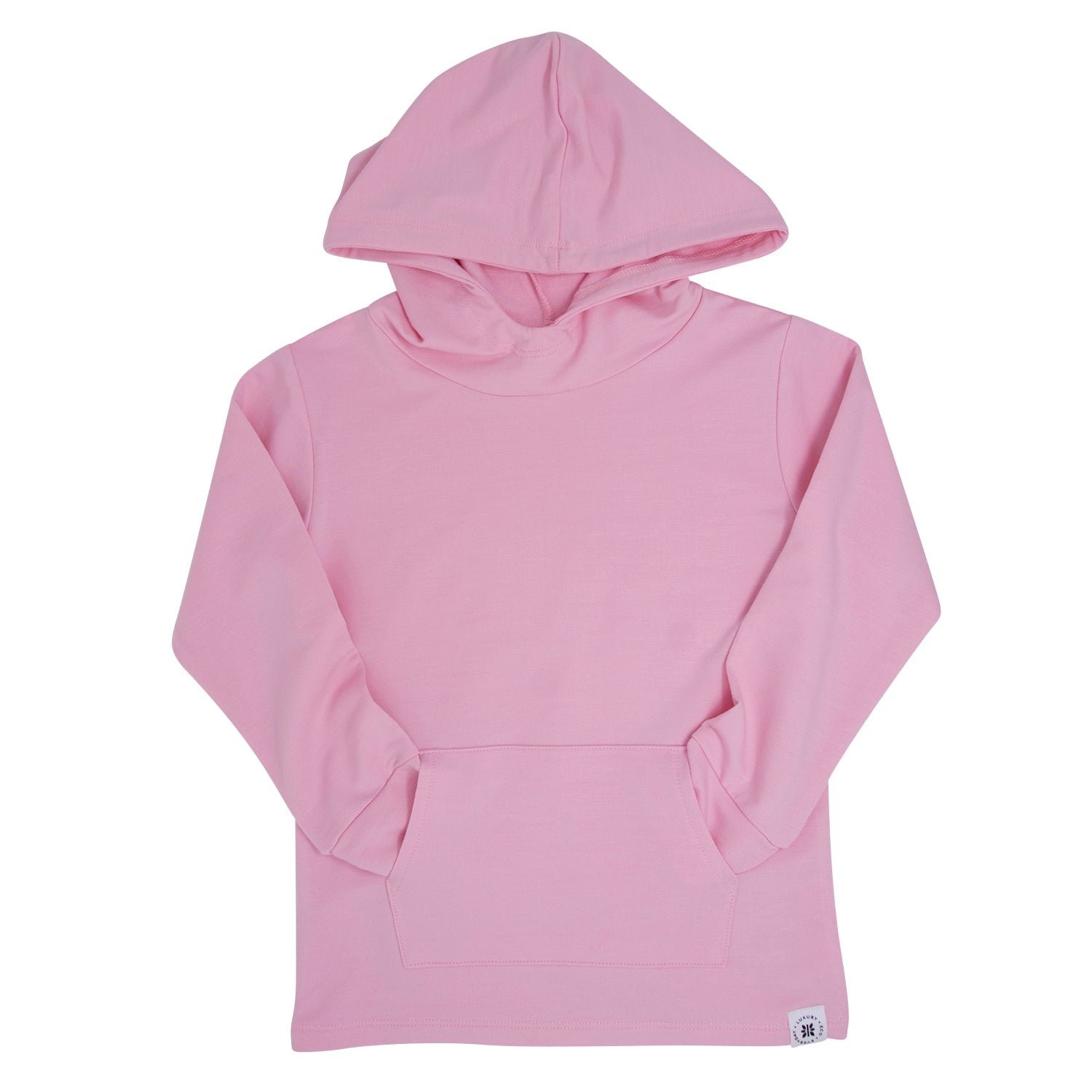 Thermal French Terry Hoodie with Long Sleeves Sports Solid Bamboo Cotton Baby Hooded Sweatshirt with Pocket