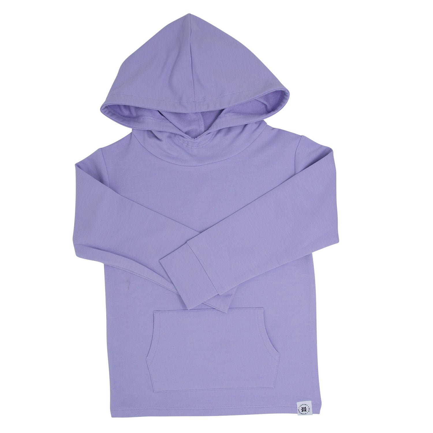 Thermal French Terry Hoodie with Long Sleeves Sports Solid Bamboo Cotton Baby Hooded Sweatshirt with Pocket