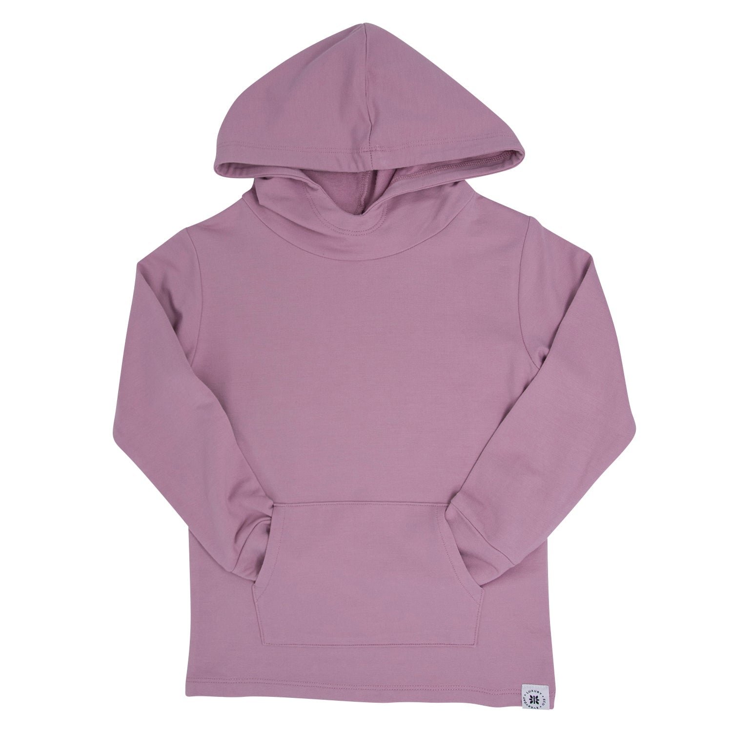 Thermal French Terry Hoodie with Long Sleeves Sports Solid Bamboo Cotton Baby Hooded Sweatshirt with Pocket