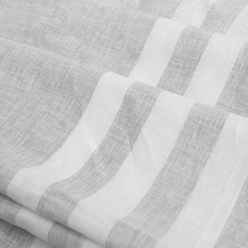High quality Stripes/squares pattern blackout 100% linen window modern fabric for curtains