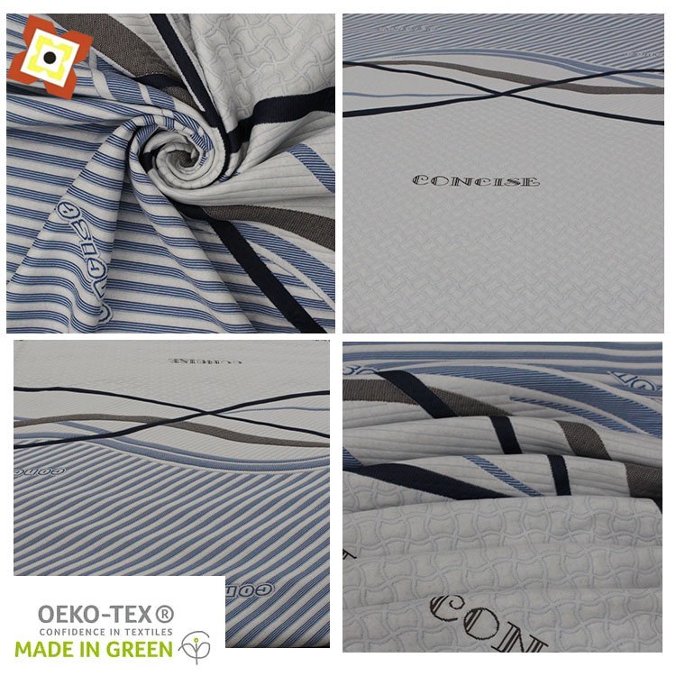 Factory Outlet Mattress Fabric Polyester Bamboo Charcoal Jacquard Fabric Mattress Double Knitted Mattress Fabric