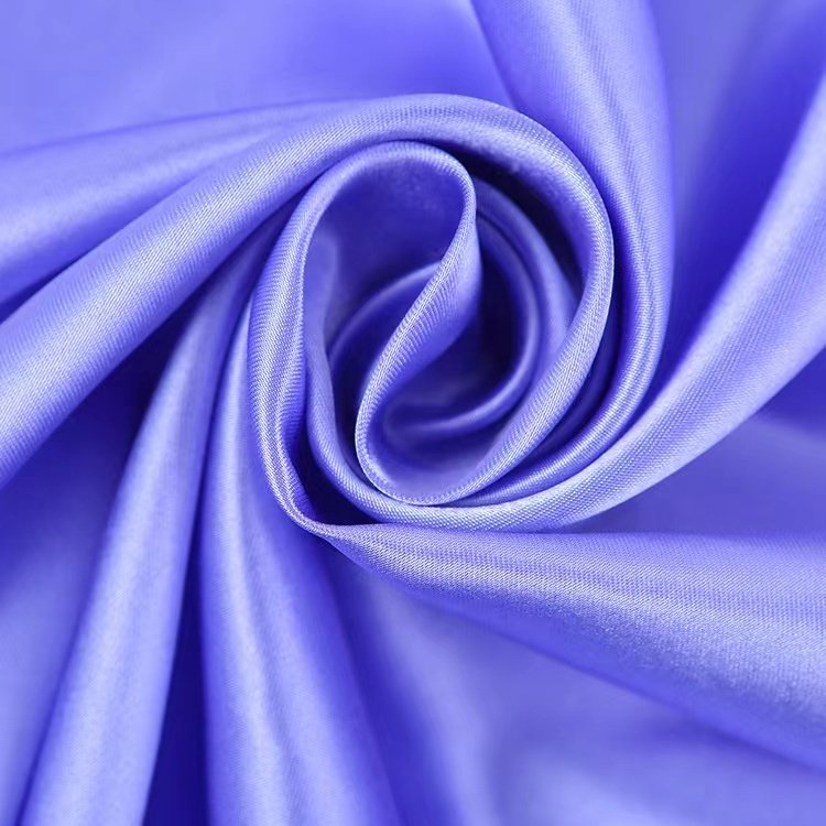 Custom printed saree beauty 100% polyester plain satin fabric with high quality