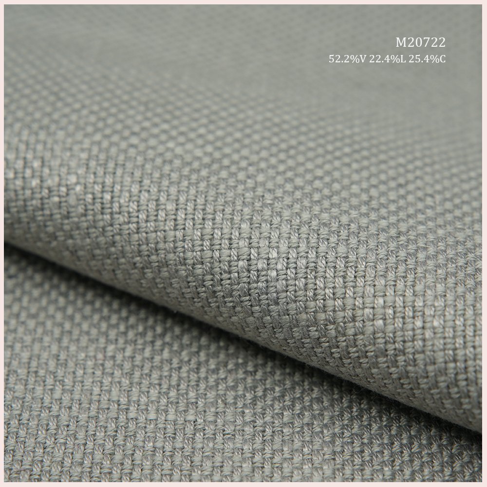Eco-Friendly Richly Textured Blend 25.4%Cotton 52.5%Viscose Upholstery Woven Linen Fabric For Sofa Curtain Pillow Bag Panel