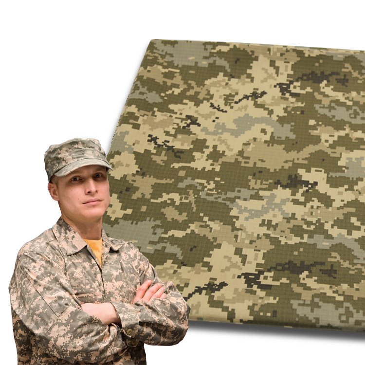 JHDTEX wholesale custom digital type ripstop polyester cotton camo camouflage fabric textile for tactical uniform workwear